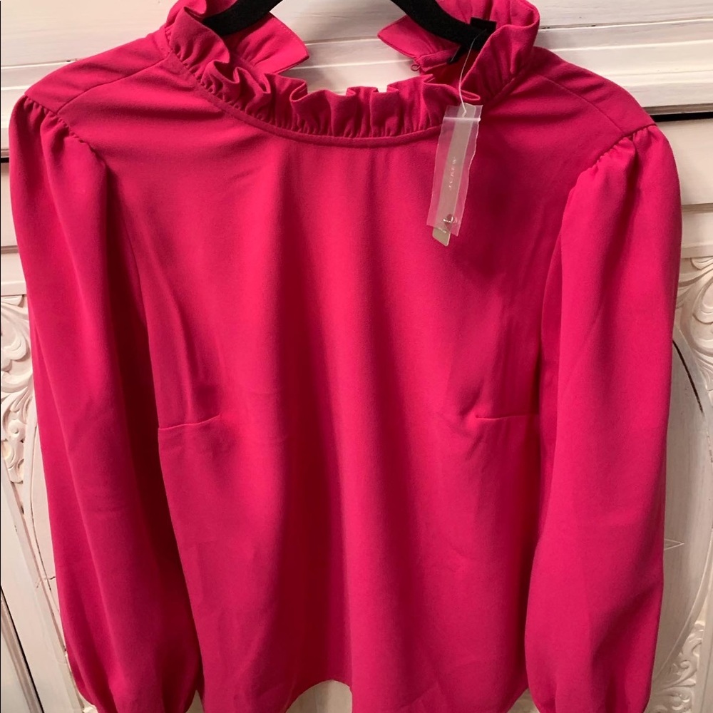 Jcrew Ruffle Neck Top